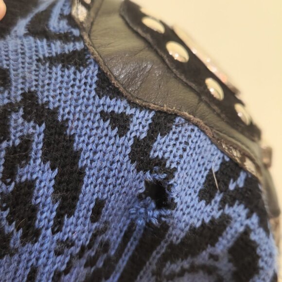 Vintage 3 piece knit  punk rocker set by Vasginie with studs and fringe - Picture 12 of 13